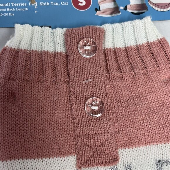 Vibrant Life Pet Sweater Spoiled Pink Size Small - Picture 4 of 10